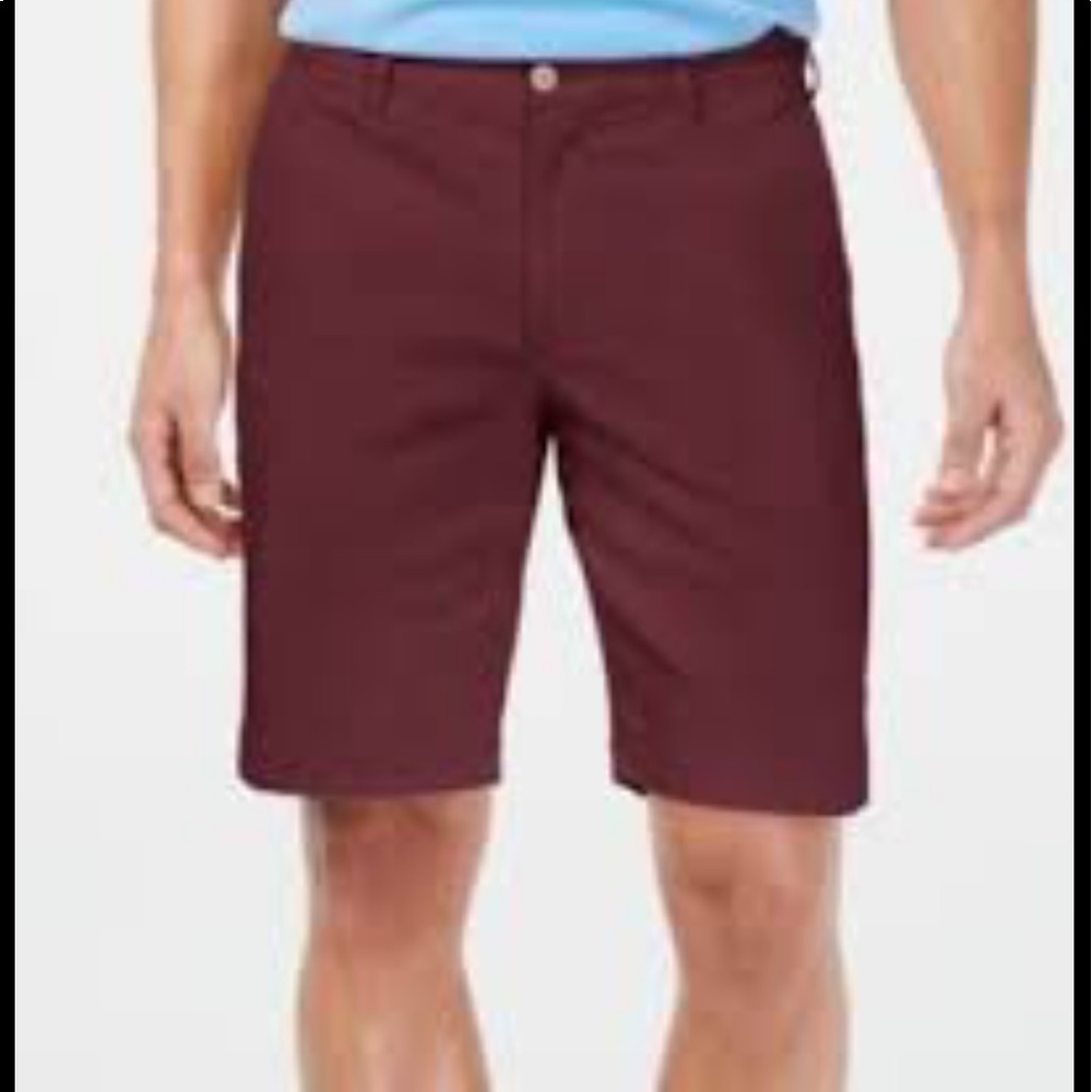 BURNSIDE Burgundy Red Walking Shorts With Pockets Size 34